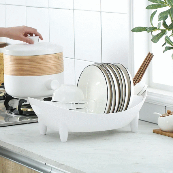 Dish Drying Rack Oval Shaped Drainer Plate Bowl